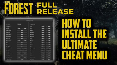 Keep the list. . The forest ultimate cheat menu